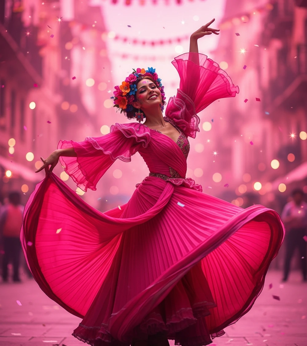 Colourful festival and shared artistic expression